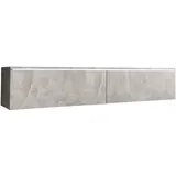 P & B Lowboard 140x30 cm Grau Holzwerkstoff