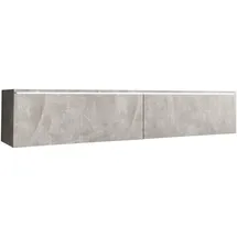 P & B Lowboard 140x30 cm Grau Holzwerkstoff
