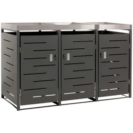 Proregal Mülltonnenbox 125 x 198 x 84 cm anthrazit