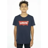 Levi's T-Shirt "LVB BATWING TEE", Jungen, Gr. 14/164, blau (marine), Single Jersey, Obermaterial: 100% Baumwolle, bedruckt, Basic schmal hüftlang, Rundhals, gerader Abschluss, Shirts T-Shirt, for BOYS