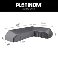 AeroCover für Plattform L-Form Garten Set 325x255x90x70cm