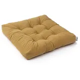 Paco Home Bodenkissen Boden Kissen Sitzkissen versch. Farben Innen Rund Yoga Meditation, Ocker, 50x50x8cm - Paco Home