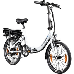E-Bike ZÜNDAPP "Z110" E-Bikes Gr. 33 cm, 20 Zoll (50,80 cm), weiß E-Bikes