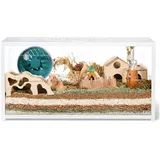 luxuskollektion Kleintierkäfig 100 x 50 x 52,5 cm schwarz