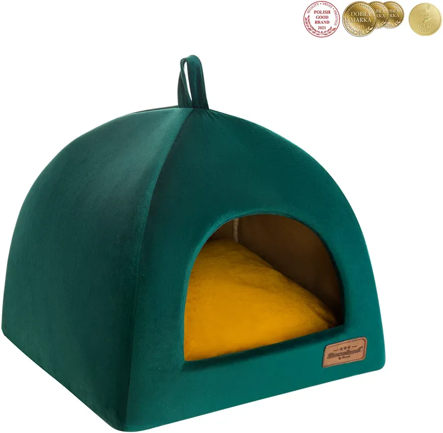 RECOBED Hundebox Welurove grün S 40x40cm (Rabatt für Stammkunden 3%)