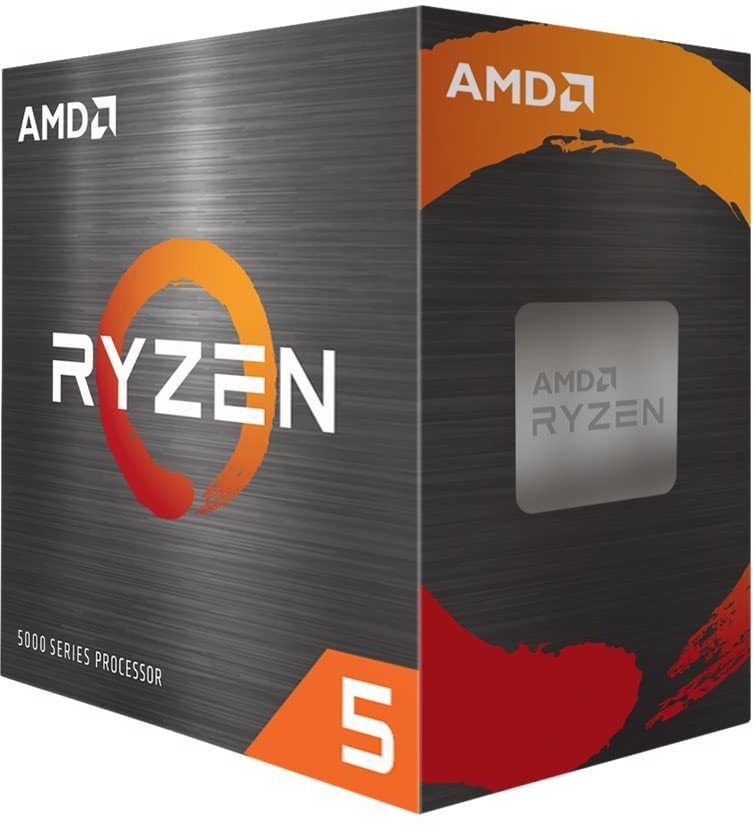 AMD Ryzen 5 5600 Prozessor (Basistakt: 3.5GHz, Max. Leistungstakt: bis zu 4.4GHz, 6 Kerne, L3-Cache 32MB, Socket AM4) 100-100000927BOX, Schwarz