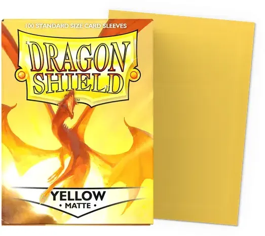 Kartenhüllen Dragon Shield - Standard Sleeves Matte Yellow (100 Stk.)