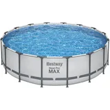 Bestway® Steel Pro MAXTM Ersatz Frame Pool ohne Zubehör Ø 488 x 122 cm, lichtgrau, rund