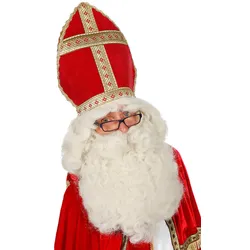 Deluxe Nikolaus Perücke mit Bart - OS