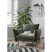 OTTO home Cocktailsessel Stine Polyester 96 x 86 x 86 cm Dunkelgrün