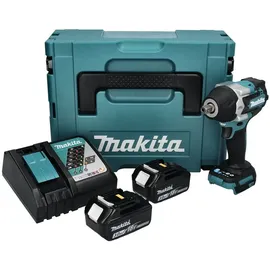 Makita DTW 701 RFJ Akku Schlagschrauber 18 V 700 Nm 1/2" XPT Brushless + 2x Akku 3,0 Ah + Ladegerät + Makpac