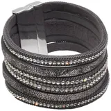 Steuer Armband Metall Lederband dunkelgrau 563050C00 Größe onesize