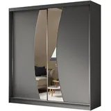 altdecor Schiebetürenschrank VOXI 200 x 216 x 61 cm Grau