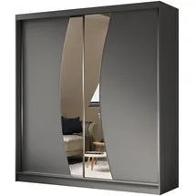 altdecor Schiebetürenschrank VOXI 200 x 216 x 61 cm Grau