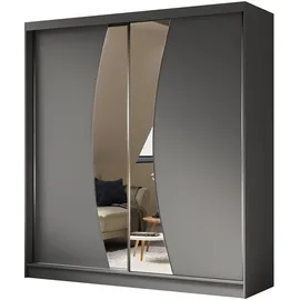 altdecor Schiebetürenschrank VOXI 200 x 216 x 61 cm Grau