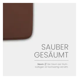 BestLivings Sitzauflage 38 x 38 x 2 cm braun 2-tlg.