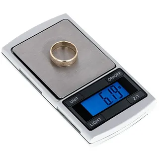 Adler AD 3168 Präzisionswaage digital Feinwaage mit beleuchteter LCD Anzeige Silber