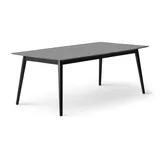Hammel Furniture Esstisch Meza by Hammel (1-St), rechteckige Tischplatte MDF, Massivholzgestell, mit 2 Einlegeplatten grau