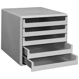 M&M M und M Schubladenbox 28,5 x 35,7 x 26 cm 5-tlg. lichtgrau