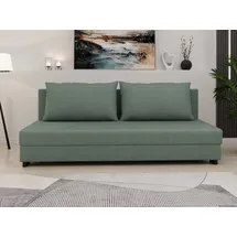 Homesy Schlafsofa Schlafsofa FACILE mit Bettkasten – Moderne 2-in-1 Couch mit Stauraum, mit Relaxfunktion grün