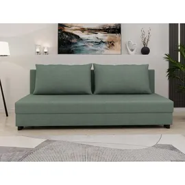 Homesy Schlafsofa Schlafsofa FACILE mit Bettkasten – Moderne 2-in-1 Couch mit Stauraum, mit Relaxfunktion grün