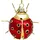 SIKORA Marienkäfer besondere Weihnachtskugel Glas Christbaumschmuck Deko Figur Weihnachten Anhänger Ornament - Trend Line - BS494