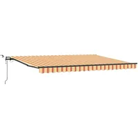VidaXL Einziehbare Markise with Gelb und Orange, 450x300 cm