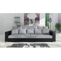 Küchen-Preisbombe Kuechen-preisbombe Modernes Big Sofa Wohnlandschaft Sofa Couch Jumbo XXL 2 - Schwarz - Hellgrau