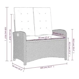 vidaXL Gartenbank 98 x 58 x 93 cm Beige