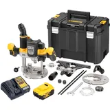 DeWalt, Fräse, DCW 620 P1T Akku Oberfräse 18 V 12 mm Brushless + 1x Akku 5,0 Ah + Ladegerät + TSTAK (Oberfräse)