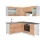 Vicco Winkelküche Fame-Line L-Form 160 x 190 cm Eiche/Weiß