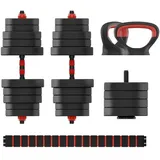 Ksix Kurzhantel+langhantel+kettlebell-set 50kg - Black / Orange - 50 kg