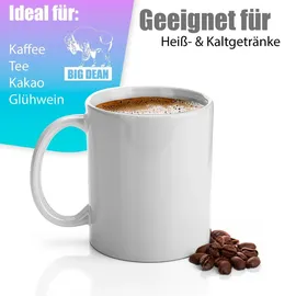 BigDean Kaffeetasse 0,3 l Weiß 6 St.