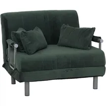 MCW Schlafsessel MCW-K29 Cord 190 x 100 cm Grün mit Kissen