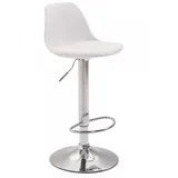 CLP Barhocker Kiel Kunststoff chrom/weiß