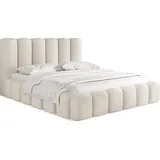 WFL GROUP Polsterbett, Weiß, Holz, 140x200 cm, Schlafzimmer, Betten, Polsterbetten