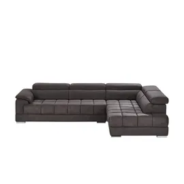 Uno Eckcouch Mikrofaser 3-Sitzer Grau
