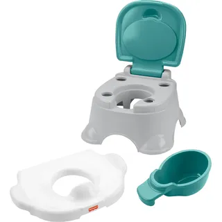 Fisher-Price 3-in-1 Töpfchen, Trainingstoilettenring, abnehmbarer Toilettensitz, Fußbank, Babytöpfchen, Toiletten Training, ab 1 Jahr, GYP61