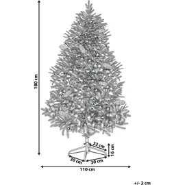 Beliani Weihnachtsbaum 180 cm Dunkelgrün
