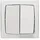 Legrand Aufputz Doppeltaster Oteo Weiß 086021