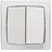Legrand Aufputz Doppeltaster Oteo Weiß 086021