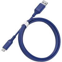 Otterbox verstärktes USB-A auf USB-C Kabel, Ladekabel für Smartphone und Tablet, Ultra-Robust und getestet auf Biegsamkeit und Flexibilität, 1M, Blau