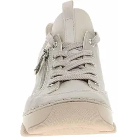 Rieker 45973-60 Schnürhalbschuh Textil & Synthetik Damen in beige 37
