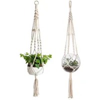 Nuluxi Baumwollseil Hängeampel Blumenampel Boho Makramee Ampeln Pflanzenhalter Gartenarbeit