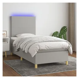 vidaXL Boxspringbett 100 x 200 cm Hellgrau