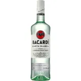 BACARDÍ Carta Blanca White Rum, 37,5% Vol., 100 cl/1 L, der legendäre weiße Karibik-Rum aus dem Hause BACARDÍ, perfekt für Cocktails (Packung mit 6)