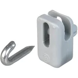 GAH Alberts Alberts Drahthalter für Spann- und Stacheldrähte Kunststoff, grau RAL 7001 | 25 x 15 x 10 mm