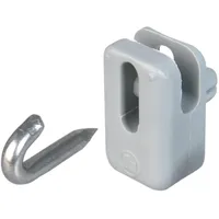 GAH Alberts Alberts Drahthalter für Spann- und Stacheldrähte Kunststoff, grau RAL 7001 | 25 x 15 x 10 mm