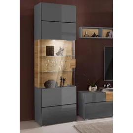 OTTO home Vitrine Toledo 60,5 x 37 x 204 cm Schwarz