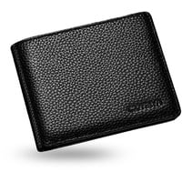 Ohromcoli Portmonee Herren - Geldbörse Herren Kartenetui, Geldbeutel Herren Bifold Leder, Portemonnaie Herren mit Klassisches Schwarzes Leder, Slim Wallets for Men, Kreditkartenetui mit 8 Karten